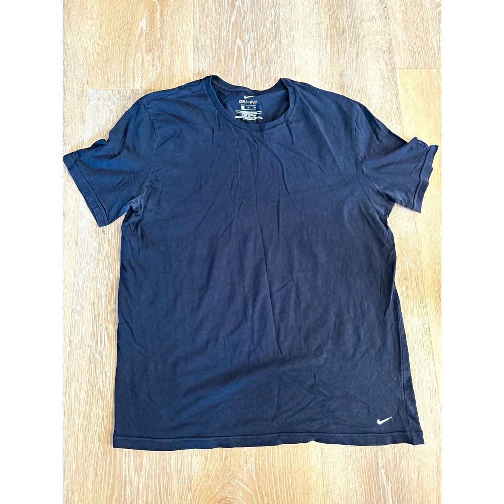 Nike Men's Dri-Fit Short Sleeve T-Shirt Black Size XL Training Workout Gym Tee